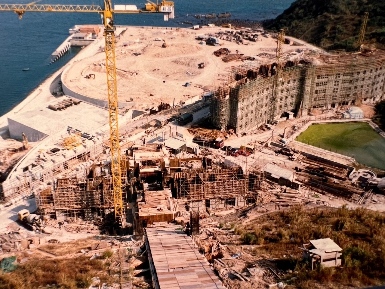 The view from Hall 1 witnessing the construction of the HKUST campus